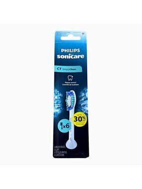 Philips Sonicare C1 SimplyClean Plaque Control Replacement Brush Heads 6 Pack